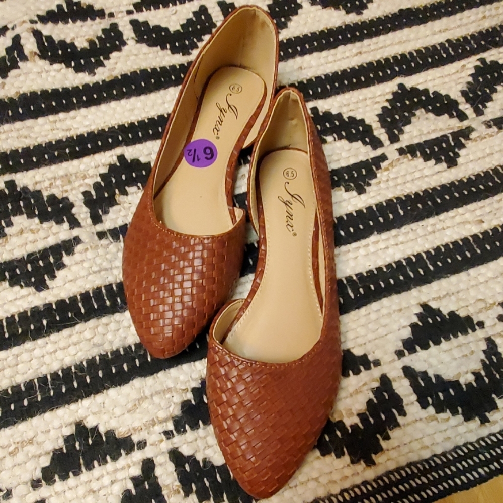 Cognac color slip on